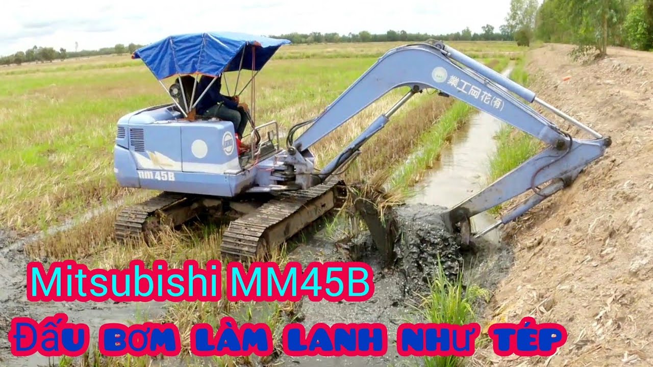 độ xe cuốc mitsubishi MM45B lên làm lanh và tốc độ là đây