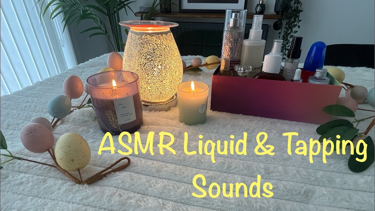 🌊 ASMR soothing liquid sounds | Tapping on bottles, spray sounds and soft relaxing whispers 🌊