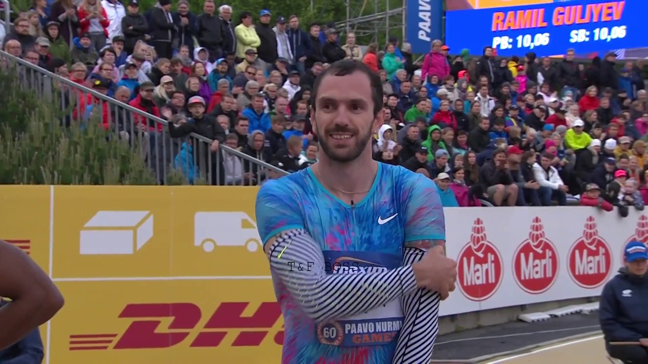 Ramil Guliyev 10.02 Pb - Men's 100m Final - Paavo Nurmi Games June 14, 2017