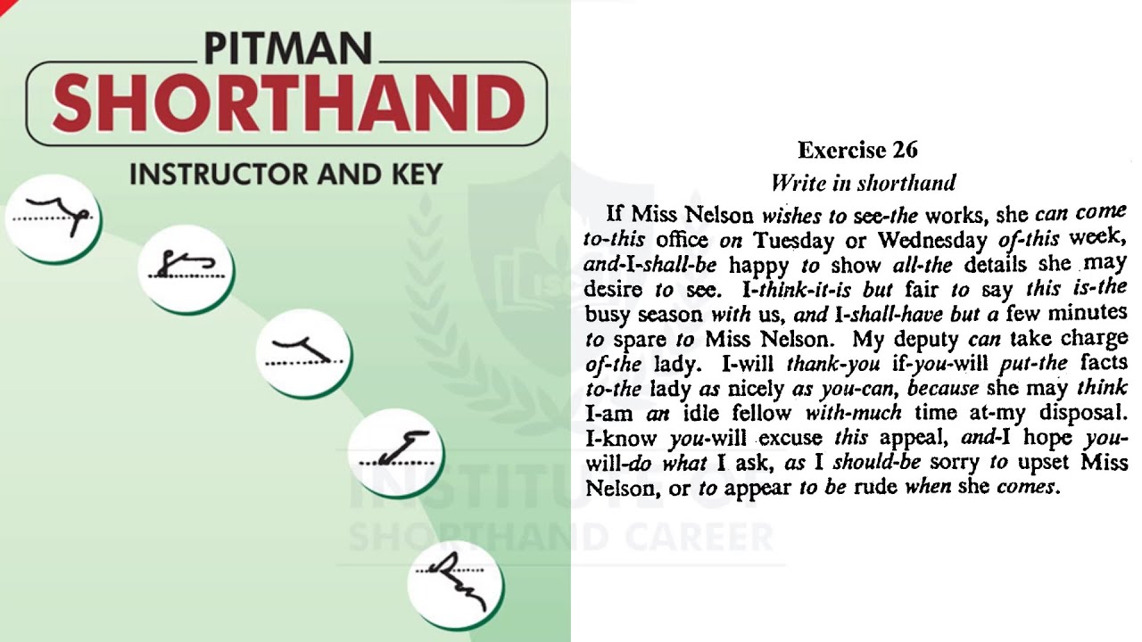 Exercise-26 | Audio Dictation | Pitman Green Book | By Janvi Ma'am