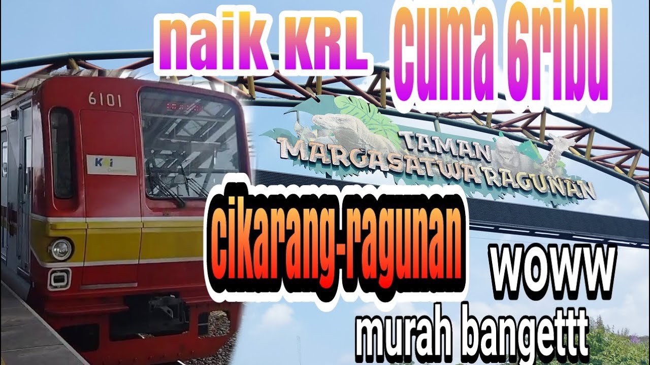 rute ke ragunan naik kereta (KRL) dari cikarang