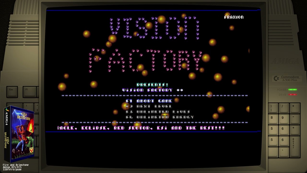 Amiga Cracktro - Vision Factory - Fire and Brimstone