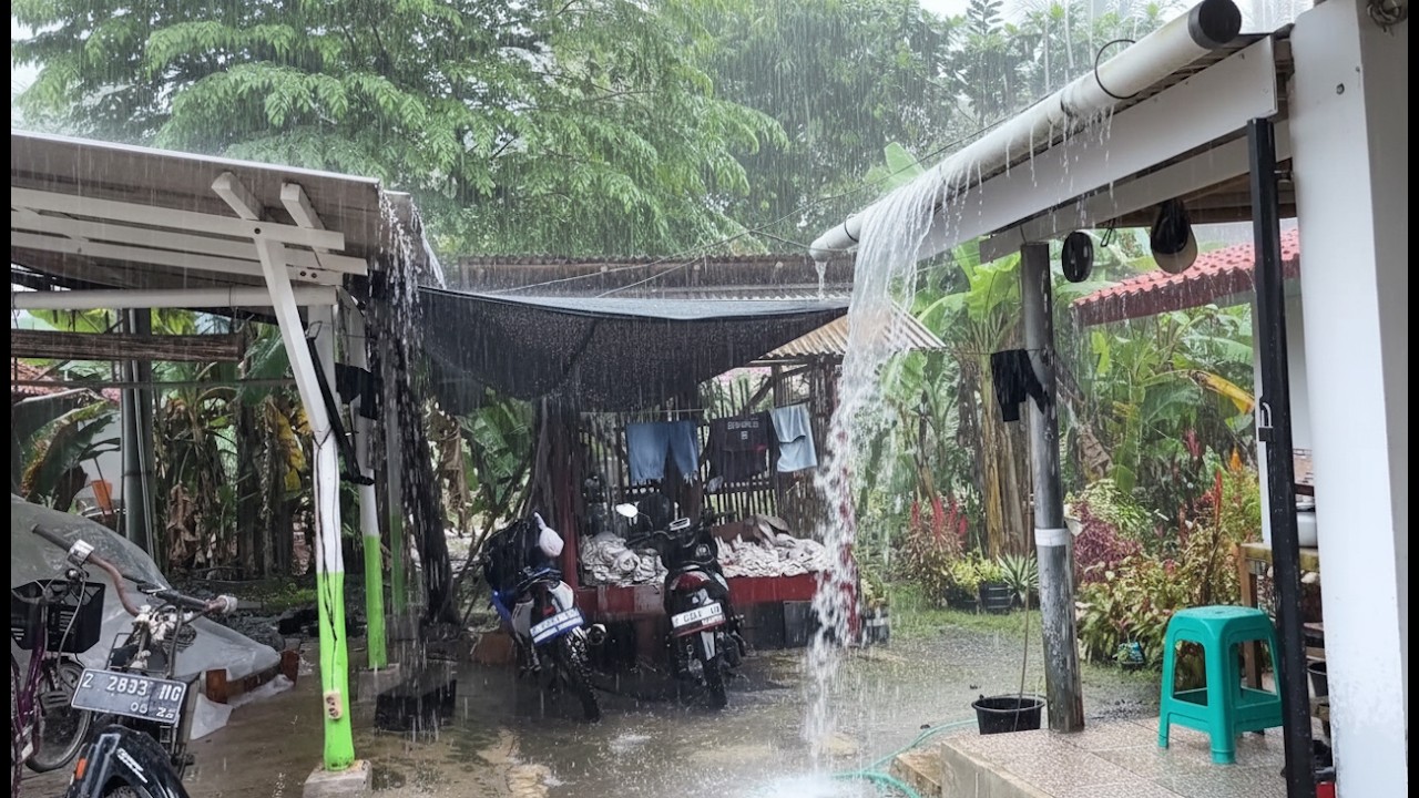 Village Rain Evening Calm | Soft Rural Atmosphere for Relaxation and Stress Relief