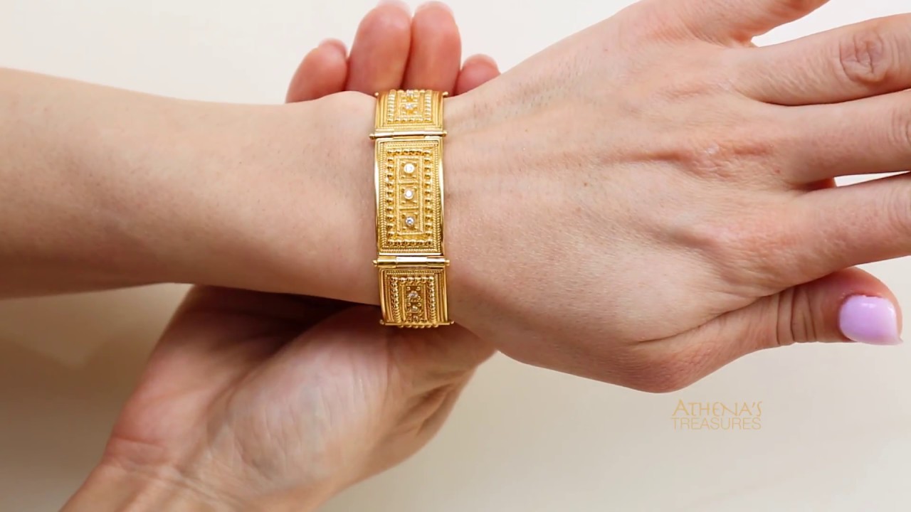 Diamond Block Hinged Bracelet