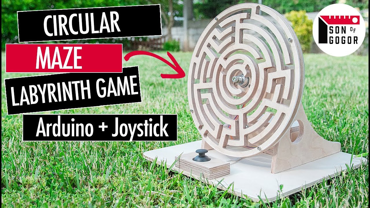 Circular Maze Labyrinth Arduino Game from Plywood // 100% Fun // Arduino + Joystick + Stepper Motor