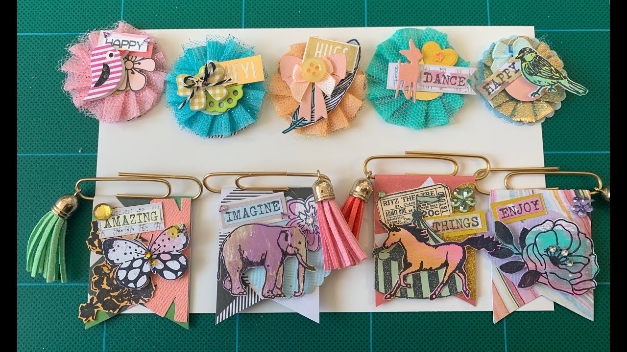 Maggie Holmes Embellishments - DIY rosette and banner embellishments - Craft with me