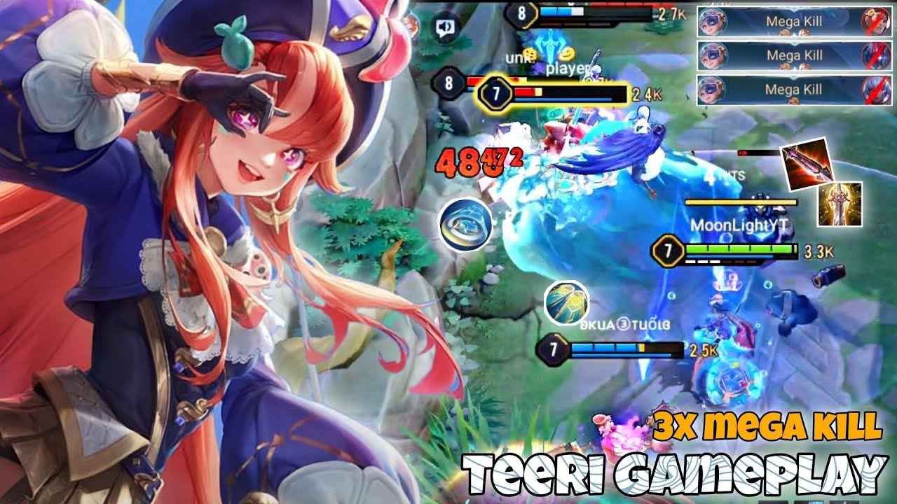Teeri Dragon Lane Pro Gameplay | 3x Mega Kill | Arena of Valor Liên Quân mobile CoT