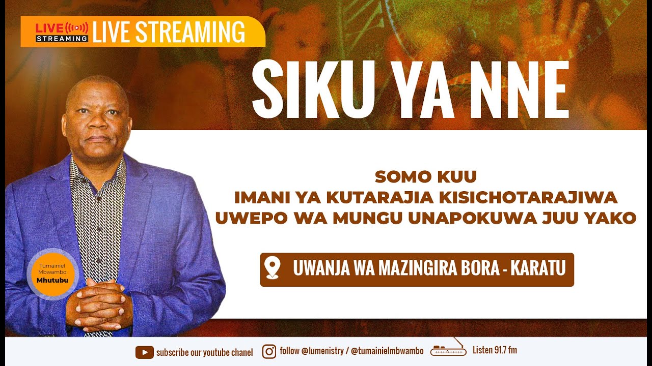 🔴LIVE: SIKU YA NNE, SEMINA YA NENO LA MUNGU KUTOKA UWANJA WA MAZINGIRA BORA - KARATU