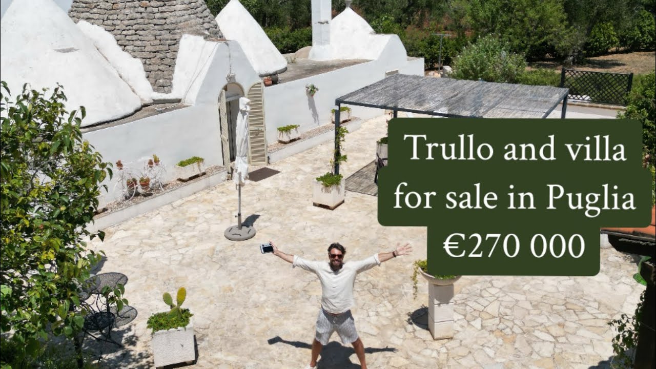 Trullo and villa for sale in Puglia at €270 000