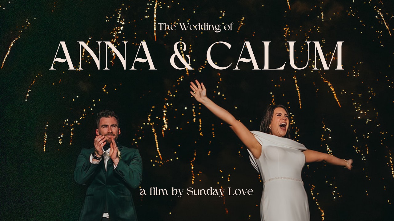 EPIC WEDDING FIREWORKS! | Anna & Calum's Wedding teaser video | Trevenna Farm Cornwall | Canon R5