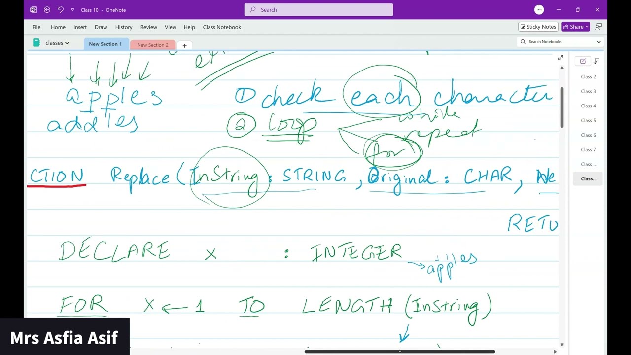 9618 Past paper Pseudocode Questions - Functions and strings