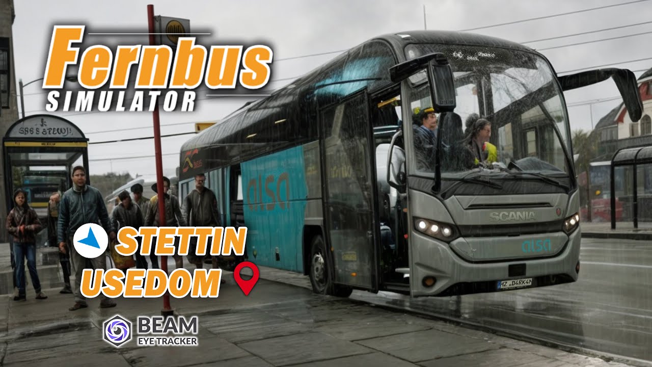 Scania Interlink 12.8 m Realistic Driving + Wheel Thrustmaster T300 Gameplay Fernbus Coach Simulator