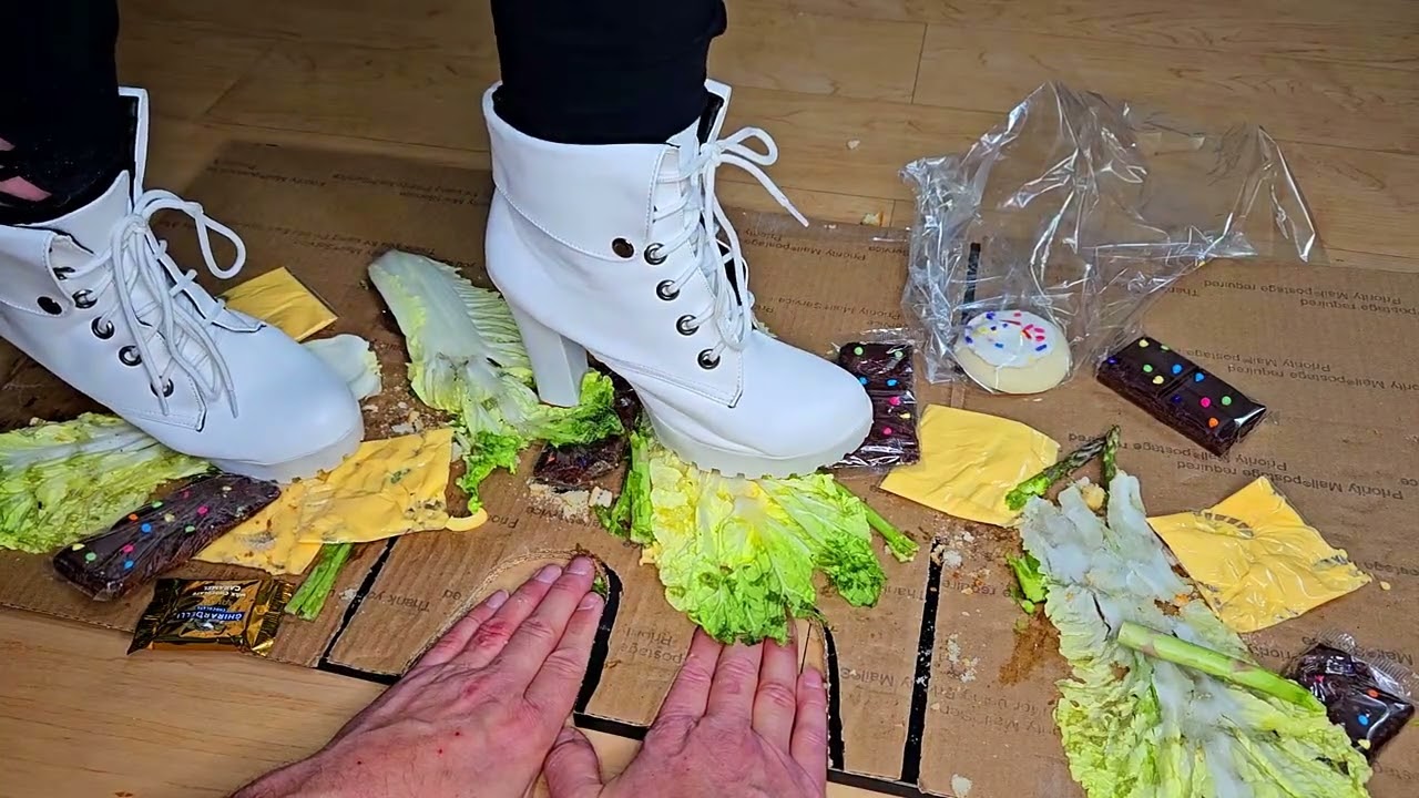 Cute White Boots Food & Hand Trample