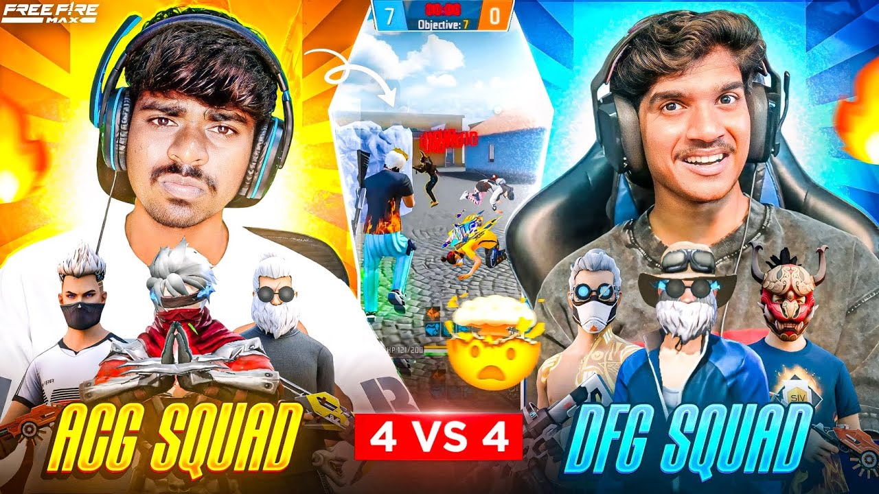 🔥 DFG SQUAD VS ACG SQUAD 😱 | 4 VS 4 REVANGE ! 🤬 | LEGEND'S ? | @DhanushFFGamer @DhanushPlayz 