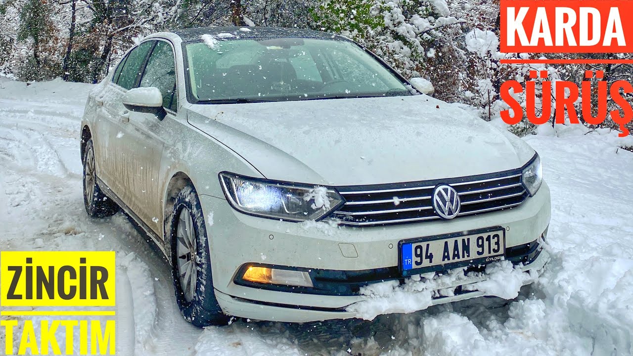 PASSAT VE EGEA İLE KARDA SÜRÜŞ YAPTIK | TAKMATİK ZİNCİR DENEDİM | KAR ÇORABI