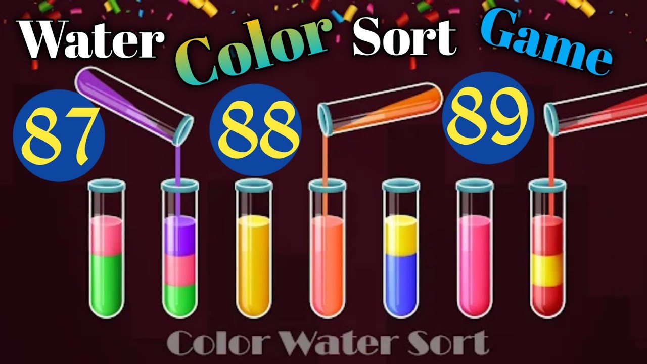 COLOR WATER SORT ! Color Water Sort Puzzle Game ] Complete GamePlay , full screen game #faizeegames