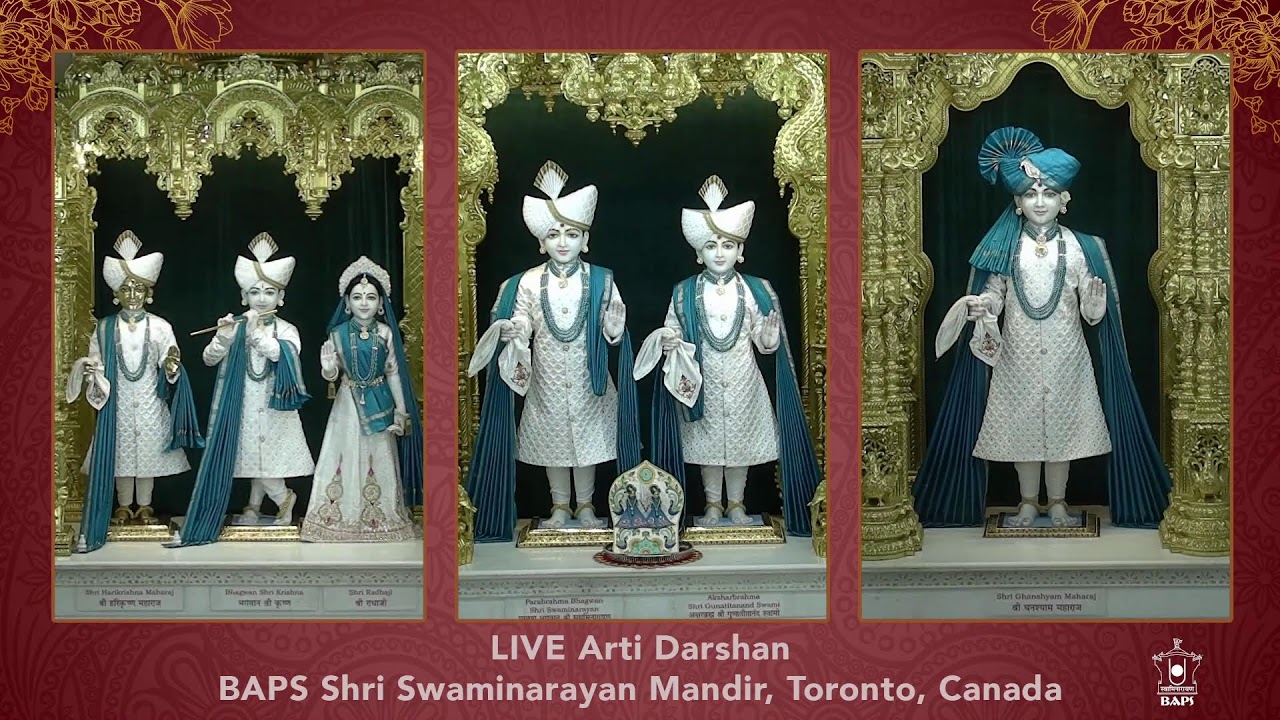 LIVE Sandhya Arti - BAPS Shri Swaminarayan Mandir - Toronto, Canada