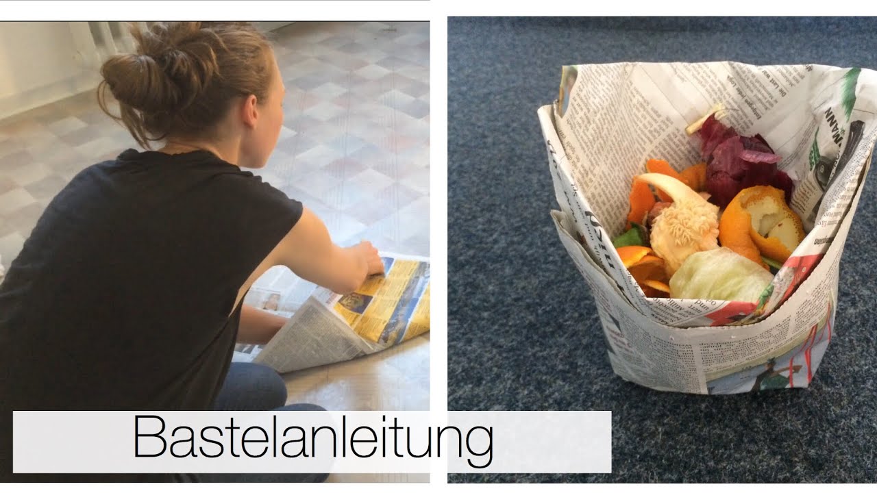 DIY Biomüll-Tüte aus Zeitung