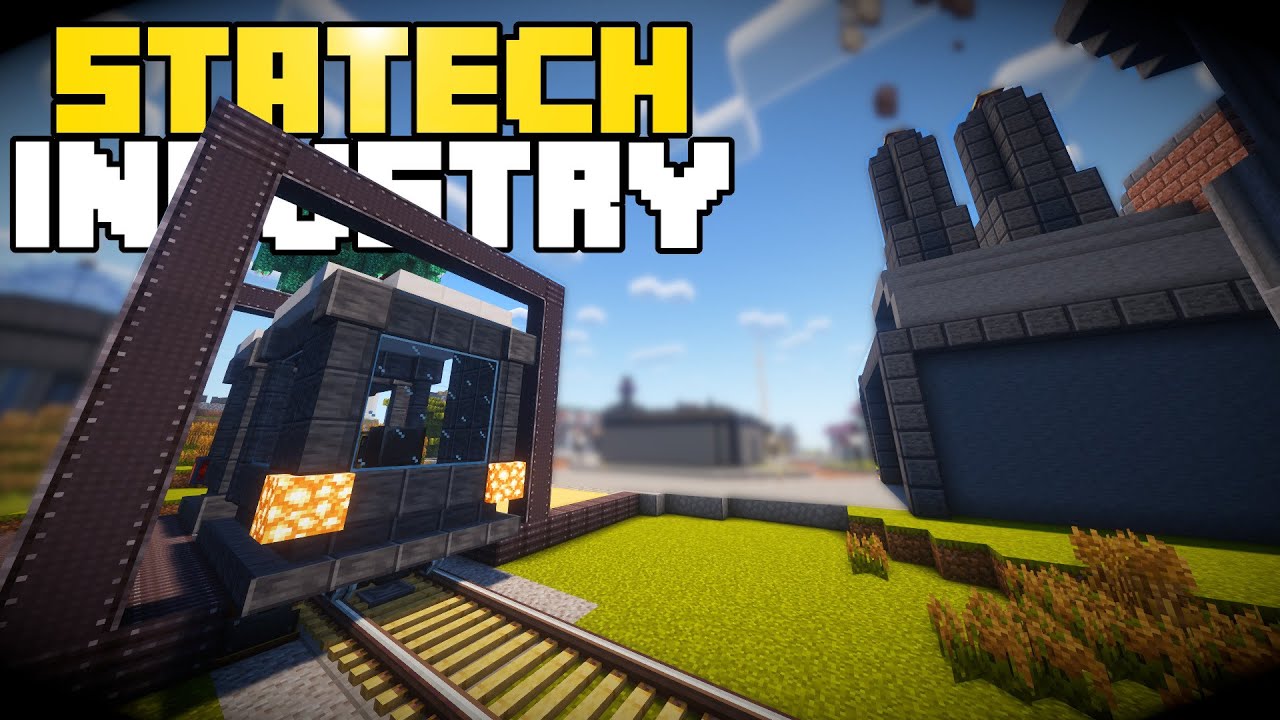 BUILDING A TRAIN TO TOUR OUR MEGA BASE | StaTech Industry | Minecraft Modpack | EP 9