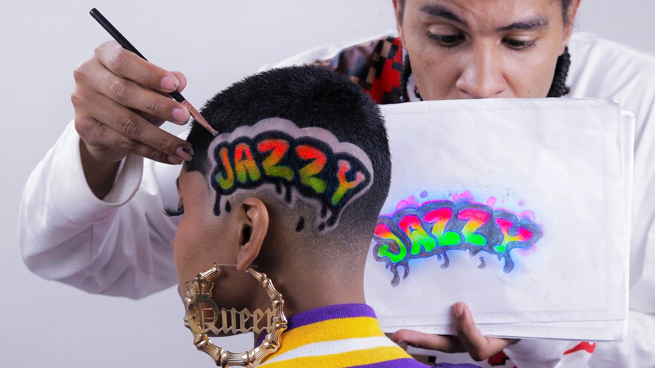 🎨WATCH HAIR GRAFFITI🎨 grafite em cabelo