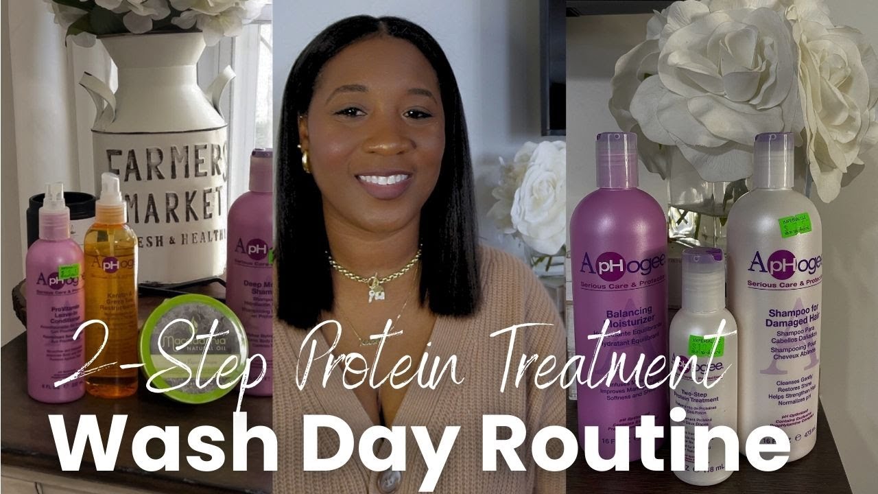 The BEST Protein Treatment I Aphogee 2-step Protein Treatment Wash Day Routine