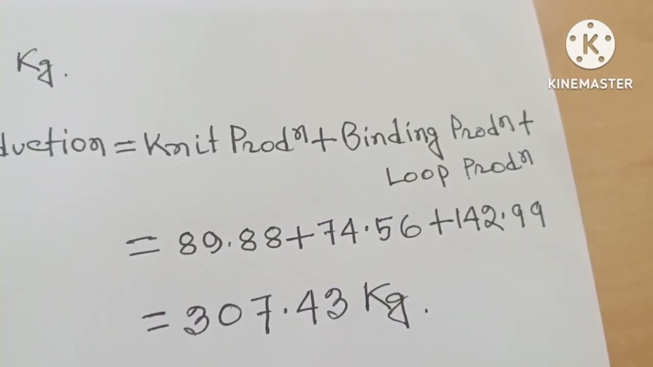 Production Calculation for Fleece Fabric, Knitting M/C প্রোডাকশন হিসাব ফ্লিস ফেব্রিক এর নিটিং মেশিন 