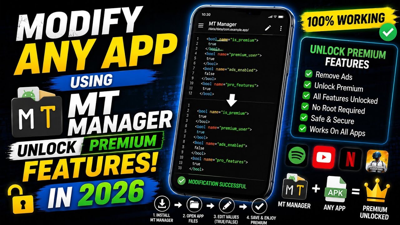Modify Any App In Using Mt Manager Unlock Premium Features In 2026