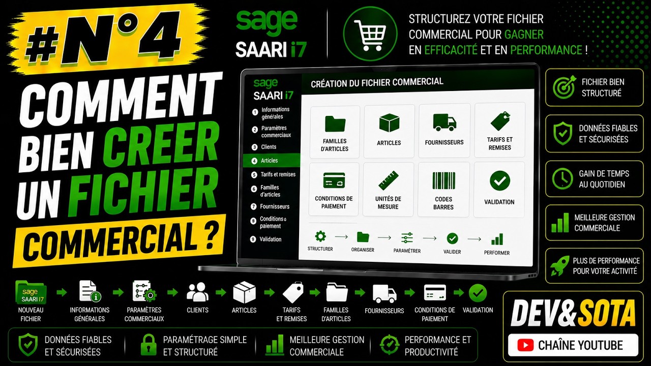 #N°4 : COMMENT CREER UN FICHIER COMMERCIAL ? #sage  #comptabilité  #gestion commerciale #gescom