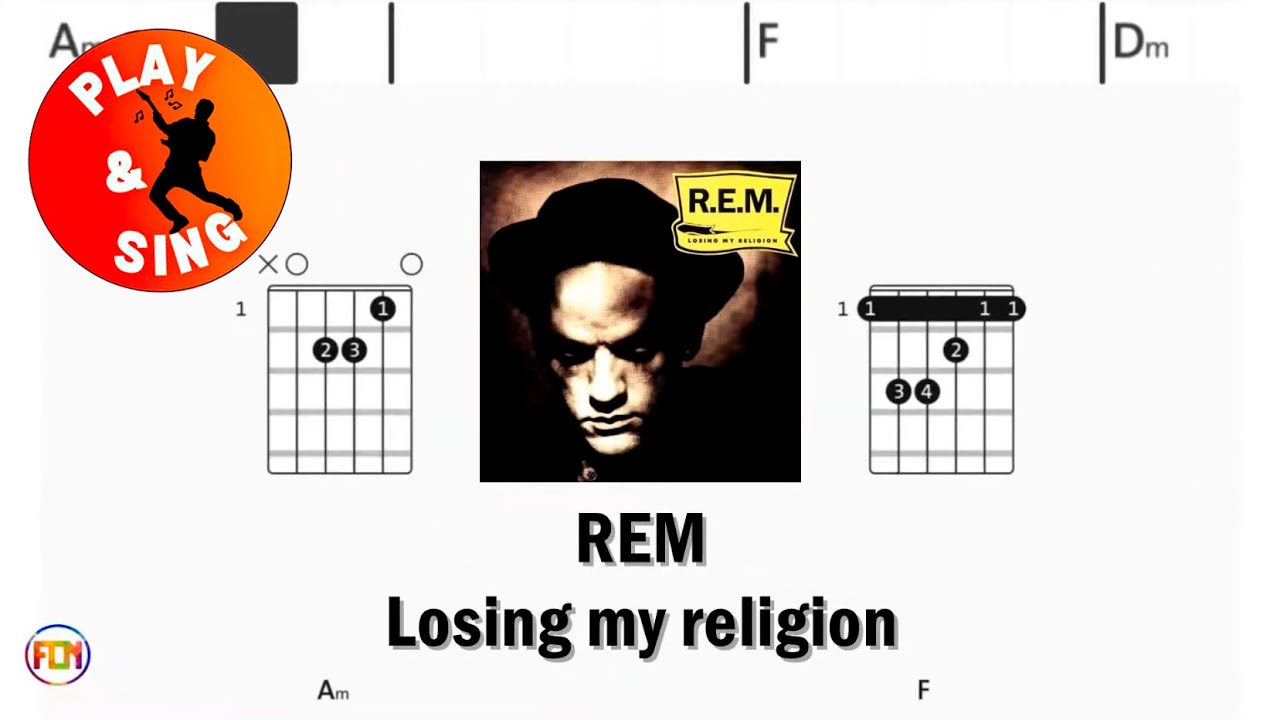 Rem - Losing My Religion | Scrolling Guitar Chords & Lyrics