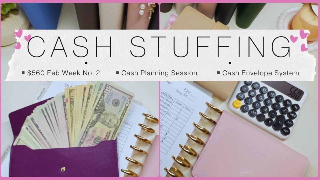 CASH ENVELOPE STUFFING | $560 FEB Week 2 | Wallet Refresh