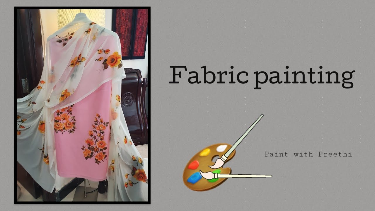 Fabric painting on suit @KritiByPreethi