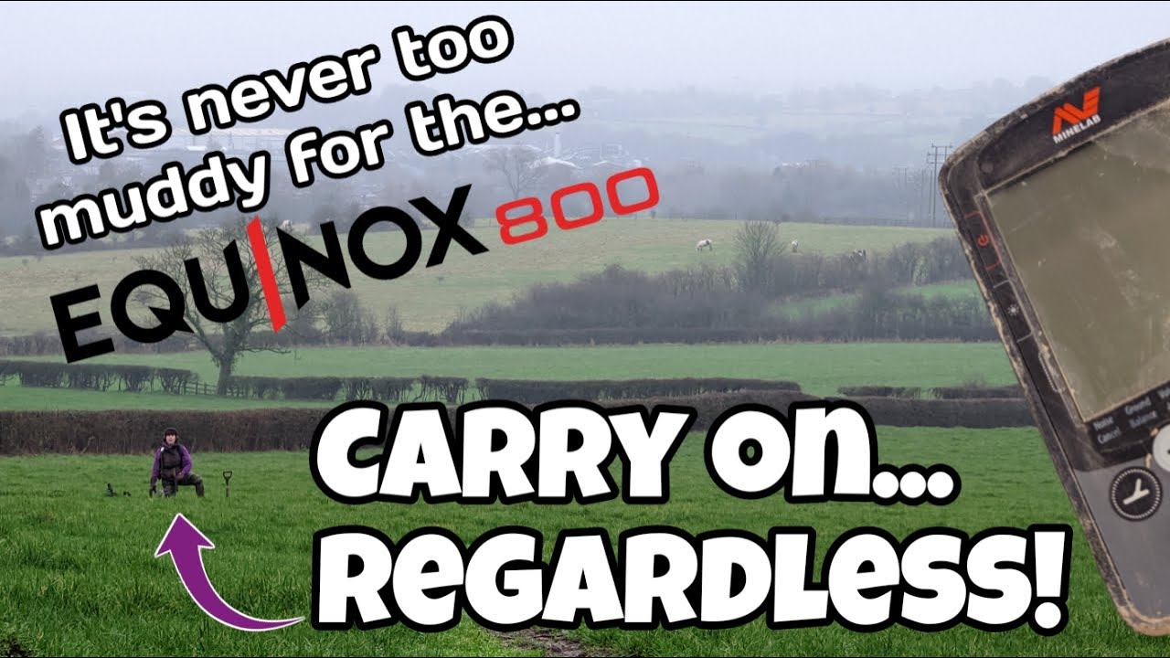 (33) Equinox Nox 800 | Is that someone's HEAD? | Muddy New Permission | Real Metal Detecting UK