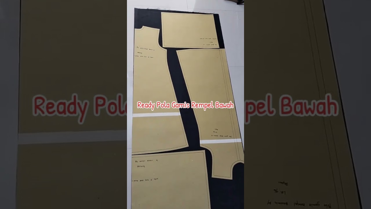 Pola gamis rempel bawah ready nih kak 🥰 #penjahitpemula #polabaju #jahitdress #music #jahit #pola