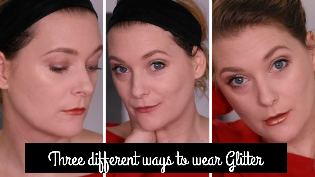 Three different ways to wear glitter