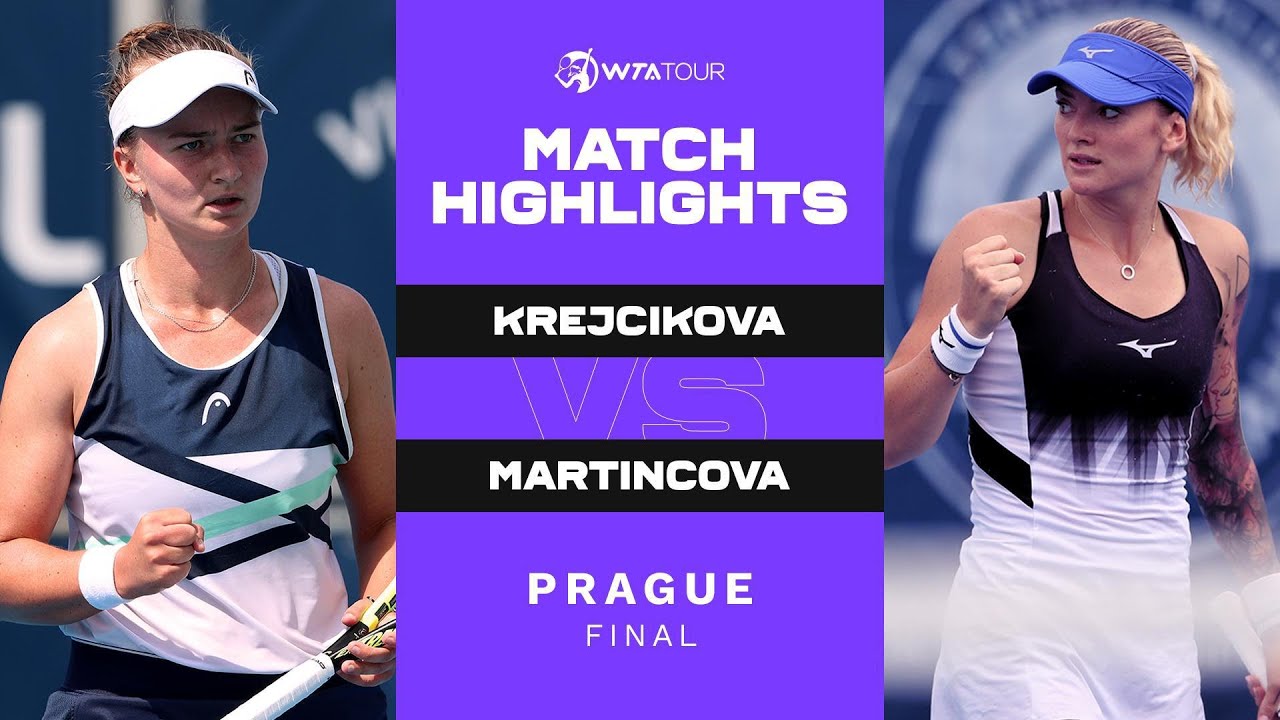Tereza Martincova vs. Barbora Krejcikova | 2021 Prague Final | WTA Match Highlights