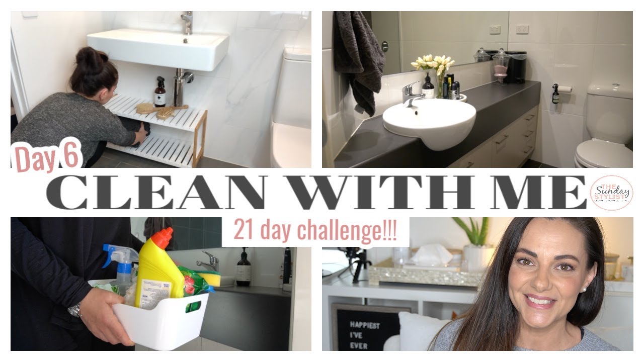 CLEAN WITH ME  - DAILY BATHROOM CLEANING ROUTINE || THE SUNDAY STYLIST
