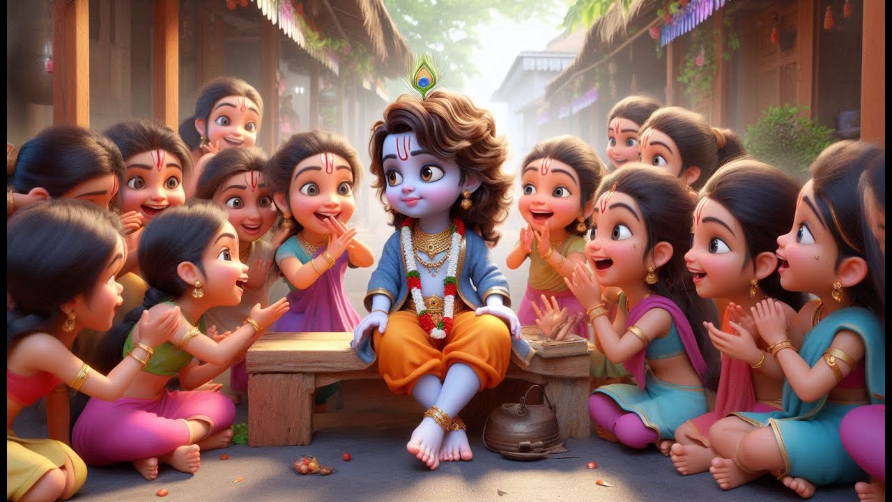 Cute Krishna Bhajan | Shri Krishna Govind Hare Murari | Little Krishna Lullaby for Kids & Adults 
