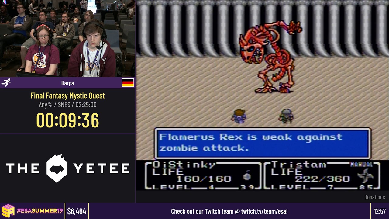Final Fantasy Mystic Quest [Any%] by Harpa - #ESASummer19