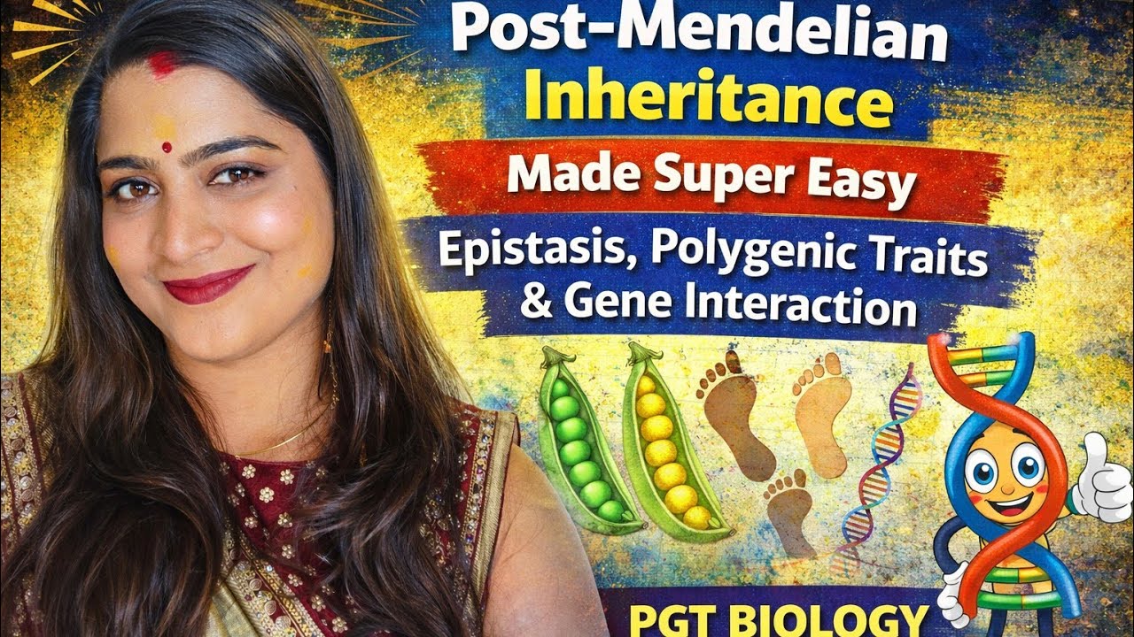 Post-Mendelian Inheritance Made Super Easy |Epistasis,Polygenic Traits&Gene Interaction| PGT Biology