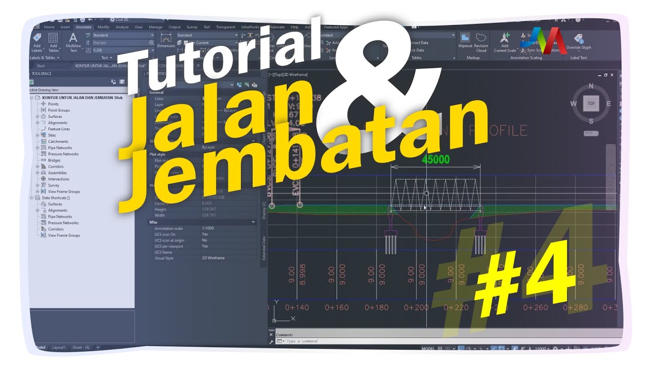 Tutorial jalan dan jembatan di autocad civil 3d part ( 4 dari 4 )