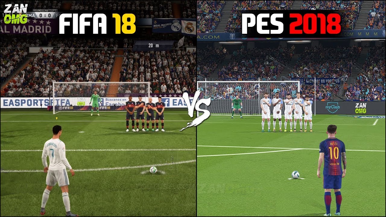 FIFA 18 vs PES 2018 Gameplay Comparison