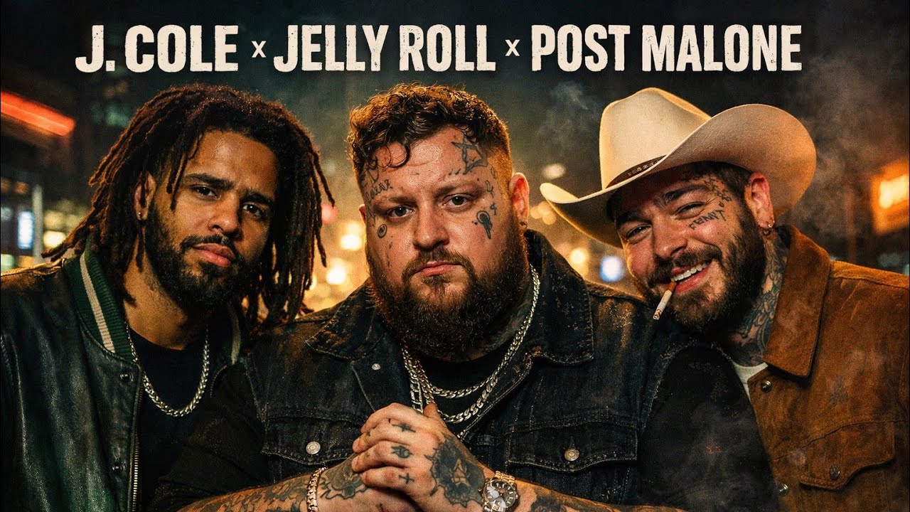 J.Cole ft Jelly Roll And Post Malone - I Kept Going Away ( Official Music Video)