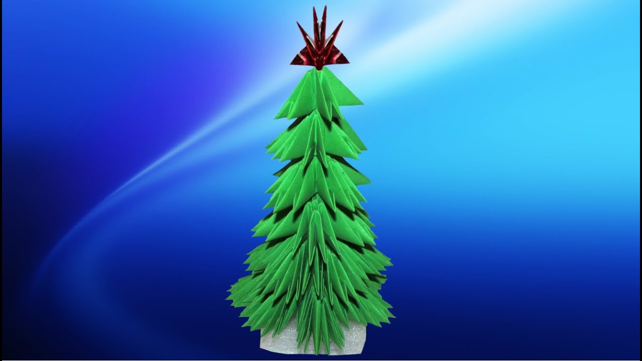 Origami modulaire : 🌲 Sapin de 🎄 Noel