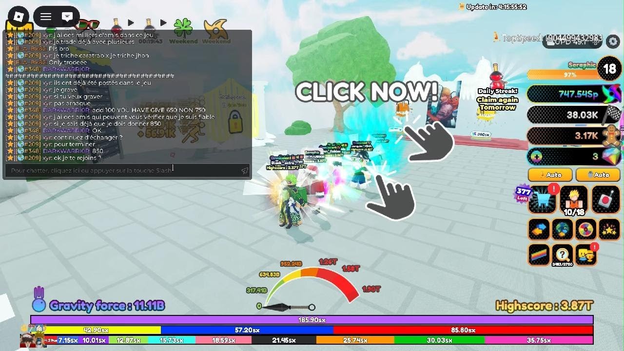 Roblox anime race clicker this guy scammed me