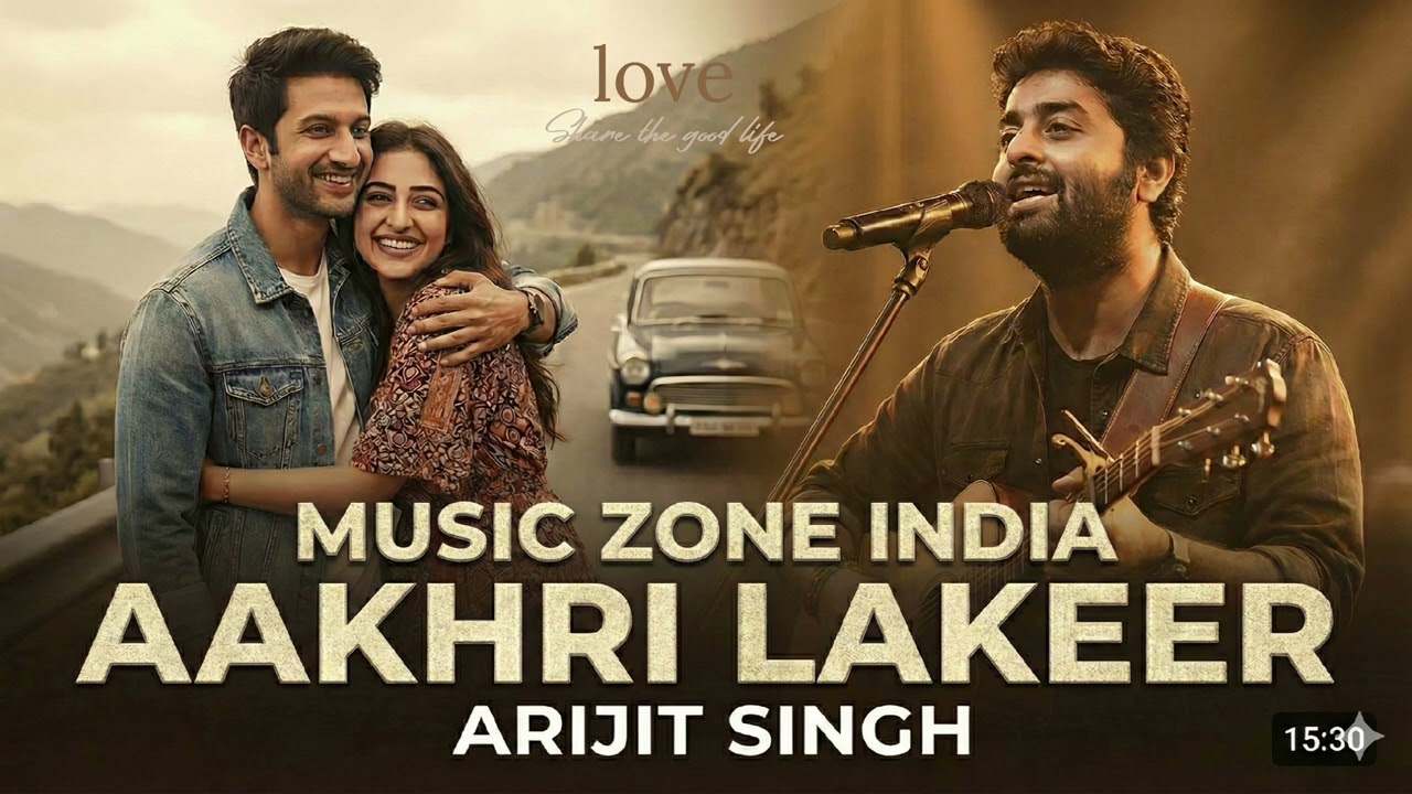 Arijit Singh: Aakhri Lakeer | Official Lyrical Video | Heartbreak Song  | music zone india