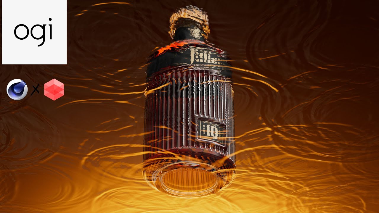 Whisky Bottle Render Tutorial - C4D & Redshift