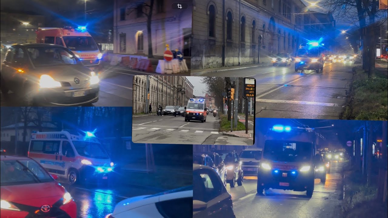 Compilation ambulanze in sirena Bologna ( CRI (BO),AUSL e Fondazione Catis )/Italian Ambulance 