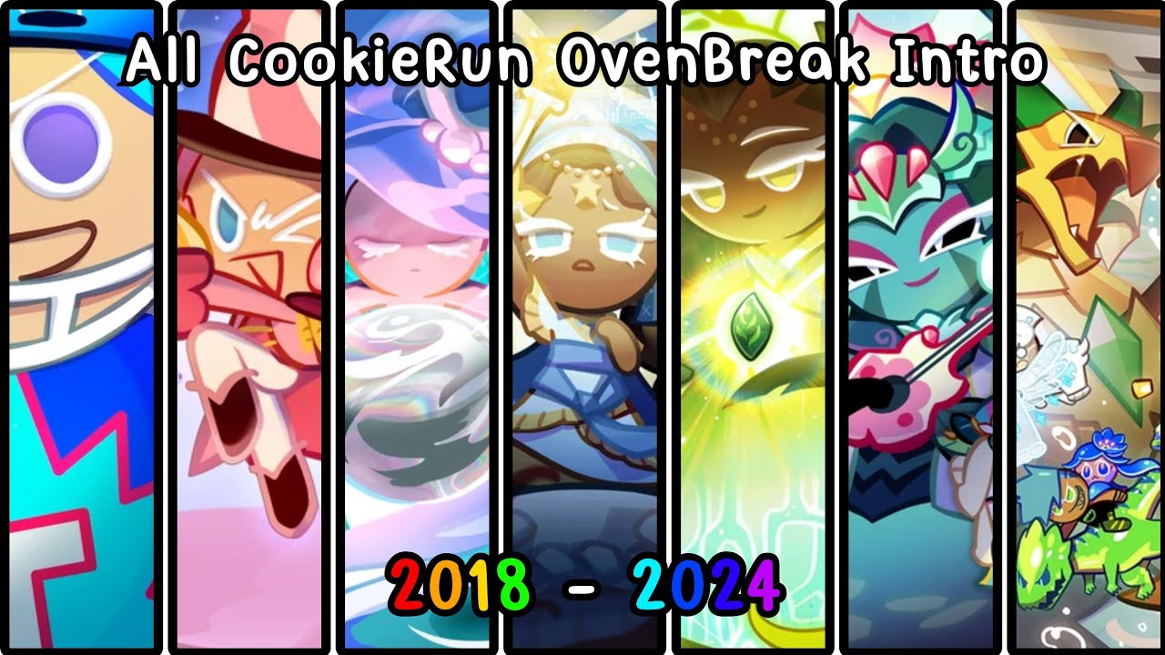 All Cookie Run OvenBreak Intro Compilation (Up to Mint Wafer Cookie)