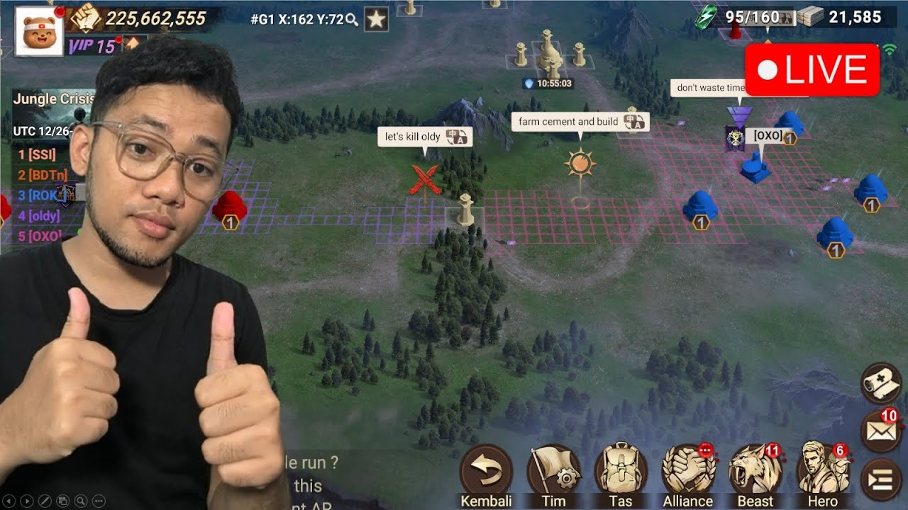 LIVE : JUNGLE CRISIS G1 - BAGAIMANA NASIB BANG BEAR ???