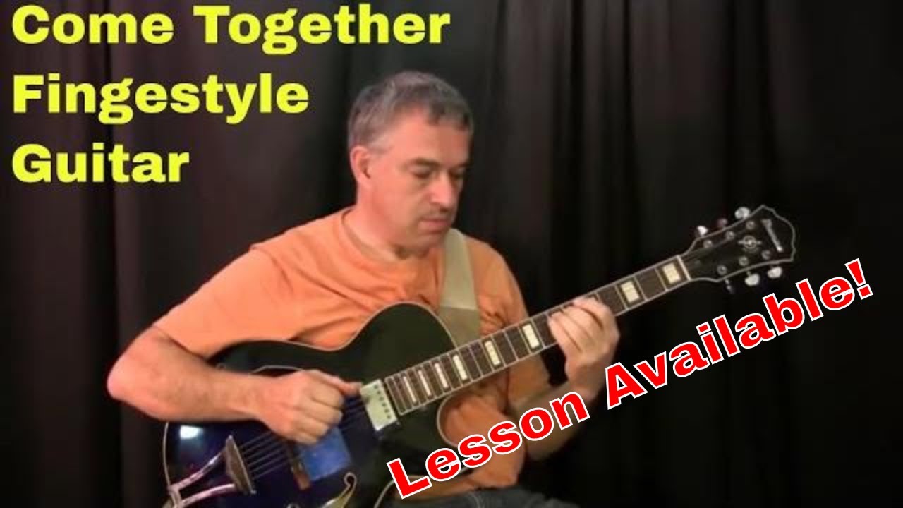 Come Together, The Beatles, fingerstyle guitar, lesson available